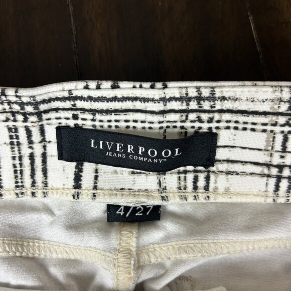 Liverpool Jeans Company- White Plaid Skinny Jeggings - Picture 6 of 6